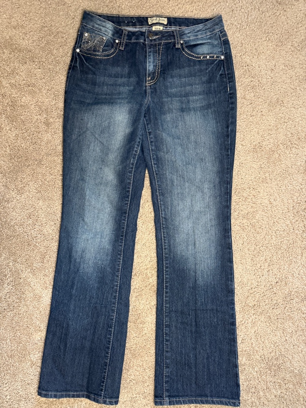 Earl Jeans Women’s Boot Cut Jeans in Dark Blue Wash